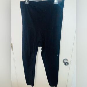 Poshdivah Black Maternity Athletic Leggings Women's Size XL soft ladies pants